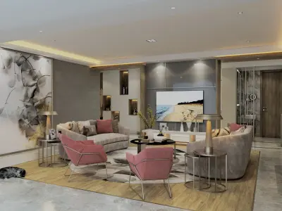 luxury livingroom  3D model