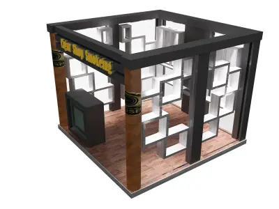  Booth Exhibition Stand a496 3D model