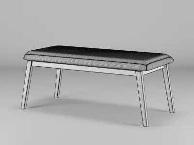 Heim Studio FUJI Bench 110x50x45 Low-poly 3D model
