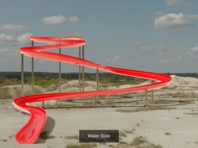 Water Slide 3D models 3D Model Pack shop