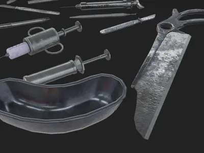 Medical Tools 02 Low-poly 3D model