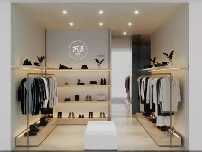 LUXURY CLOTHING STORE INTERIOR DESIGN 3D model 3D model