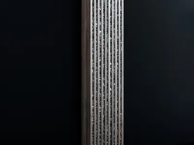 Wall Wood pebble decor n3 3D model