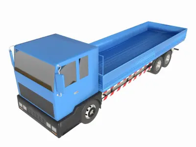 board truck Low-poly 3D model