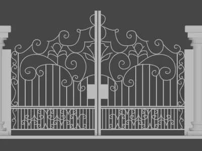 Artisan-Style 3D Gates for Luxury Architecture 3D print model