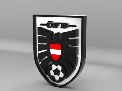 Austria National Soccer Team Logo 3D model