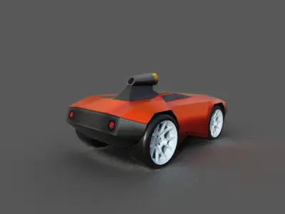 SALAMANDER CAR Low-poly 3D model