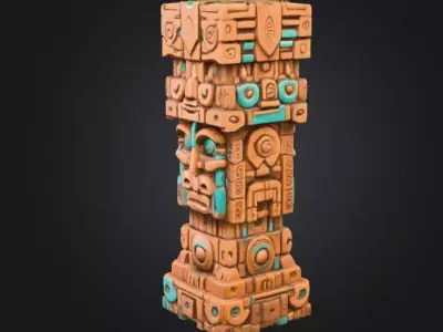 Monolithic Mosaic Low-poly 3D model