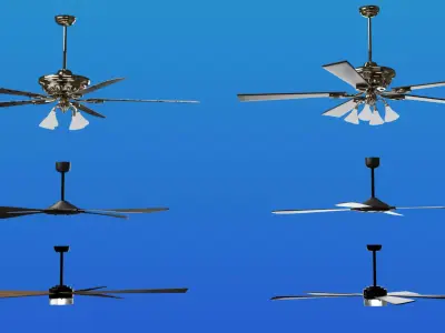 MODULAR CEILING FAN PACK 3D model