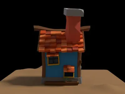 Ancient Medieval House Free low-poly 3D model