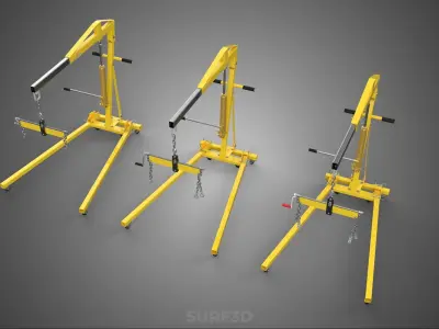 STANDARD CRANE ENGINE HOIST LIFT HYDRAULIC LEVELER BALANCER LOAD 3D model
