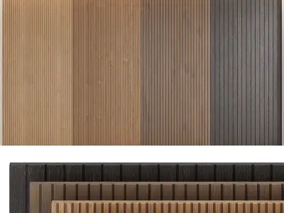 Wood panels set4 3D model