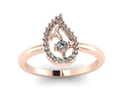 Jewelry Diamond Ring 3D Print Model 3D print model get