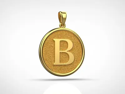 Pendant Letter B N31 3D print model