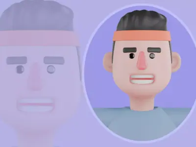 Stylized 3D Male Climber Character - Cartoon Rock Climber 3D model
