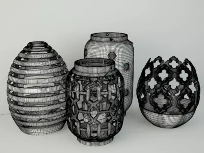 Ceramic Lanterns 2 3D model