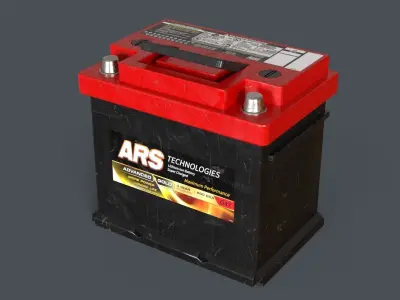Car Battery Low-poly 3D model