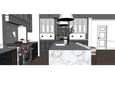 Kitchen design 3D model