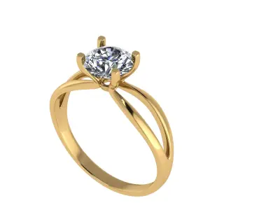 Engagement ring 3D print model