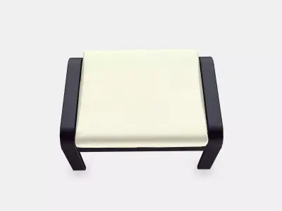 POANG Footstool 4 Low-poly 3D model
