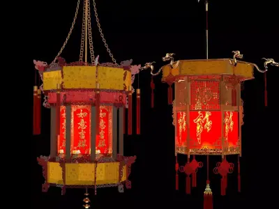 Chinese palace lantern   3D model