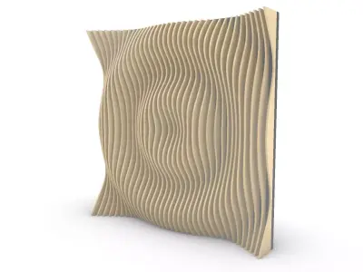 Parametric Panels - Ripples 3D model 3D model