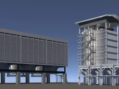 Industrial building layout 25-43 3D model