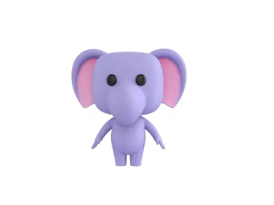 Cartoon Elephant 3D model get
