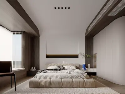 Bedroom interior scenes 3D model 2