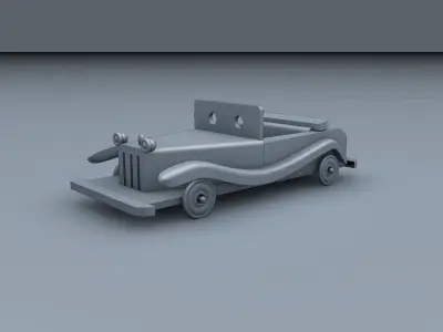 WOODEN CAR 3D model buy