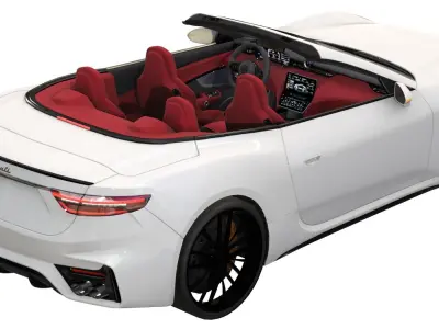 Maserati GranCabrio Trofeo 2024  Low-poly Generic 3D model Low-poly 3D model