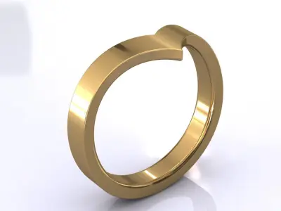 STL 3DM Print Ready Women Diamond Ring Lightweight Printable  3D print model 183