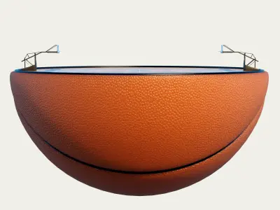 Basketball Half Ball And Basketball Court 3D model