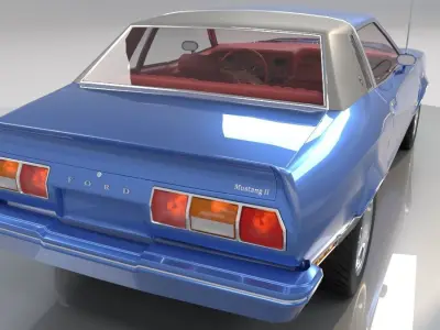 Mustang Ghia 1976 Low Poly 3D model