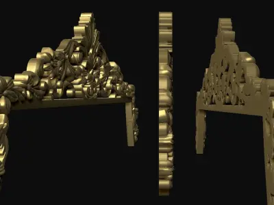 Luxury Bed Headboard for CNC Carving 3D print model