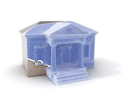 Neoclassical Facade model pack Low-poly 3D model