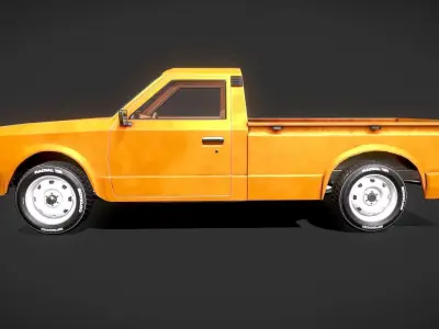 Datsun 720 Pickup Truck Low-poly 3D model