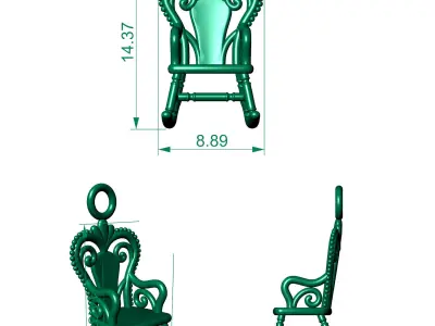 ROCKING CHAIR LUXURY 3D print model