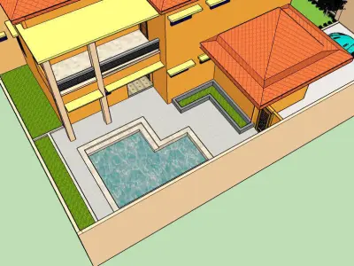 Two story exteriorBuilding  3D model