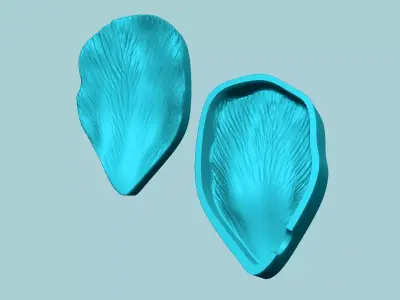 Tulip Flower Petal 03 - Moulding Artificial Craft 3D print model