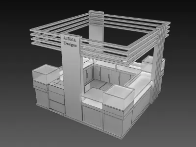 Booth Exhibition Stand a335 3D model