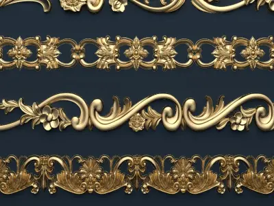Classic decor ornament v-3D model03 3D model