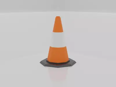 Traffic Cone Free low-poly 3D model by Wright-Games