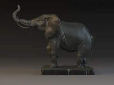 3D Modelart sculpture statue animal statue elephant statue 3D model