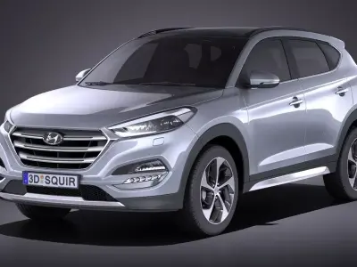 Hyundai Tucson EU-Version 2017 VRAY 3D model