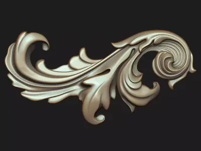 Carved decor 011 3D model 3D model