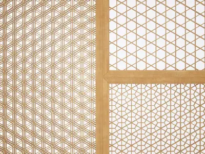 KUMIKO Collection C taiwanese lattice screens 3D model