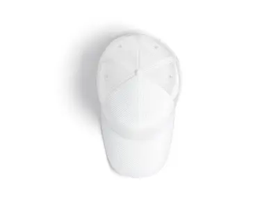 White Trucker Hat - sport mesh baseball cap 3D model