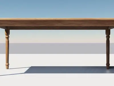 Table wood optimized UE4 Low-poly 3D model Low-poly 3D model