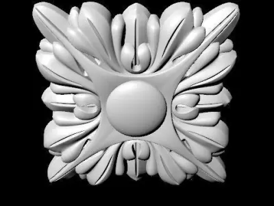 Central decor ornament for furniture 3D model 533